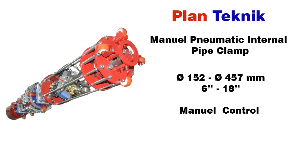 Manuel Pneumatic Internal Pipe Clamp